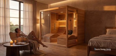 sauna with ergonomic bench sauna with ergonomic bench