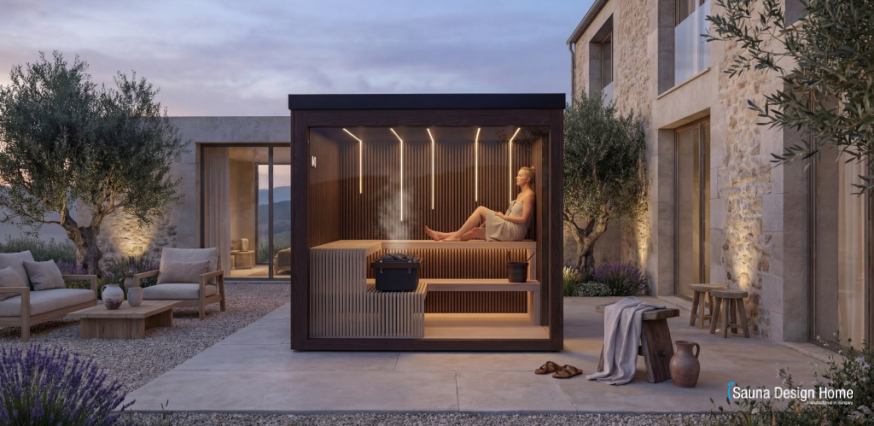 custom sauna in garden