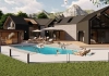 Exclusive outdoor wall coverings, modern wooden interior design