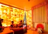 Himalayan salt wall built in children room
