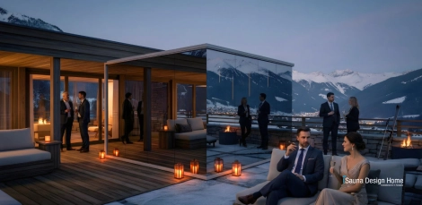 designer glass sauna