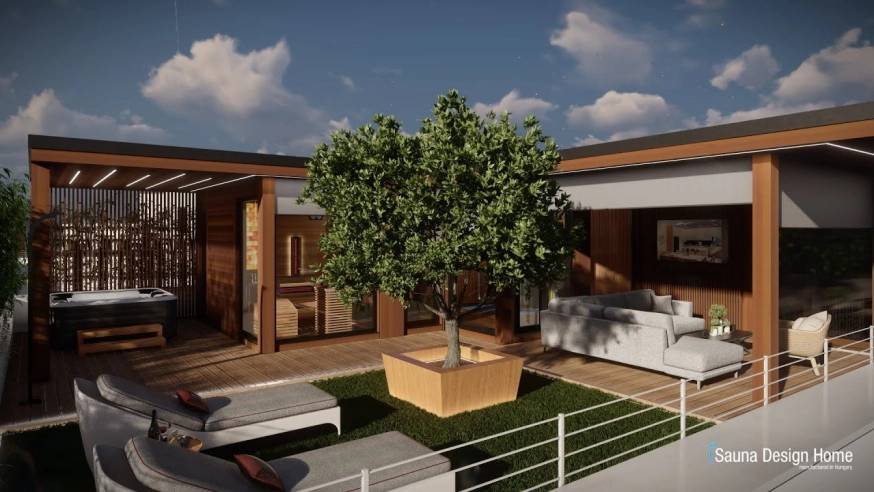 multifunctional wellness oasis from our existing terrace