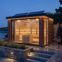 Lugano Family sauna in garden