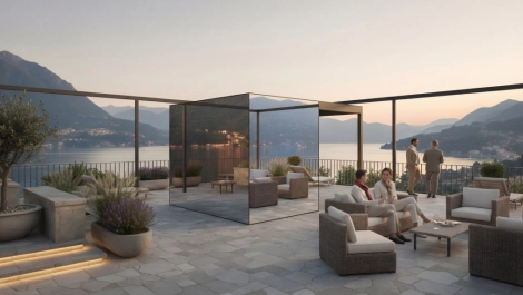 Mirror Nature Sauna with canopy