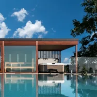 Unique outdoor sauna house