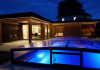 Wellness house at night