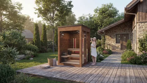 Outdoor combined sauna construction Outdoor combined sauna construction