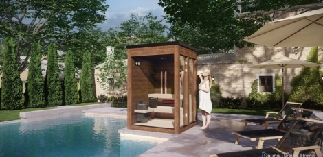 Outdoor combi sauna