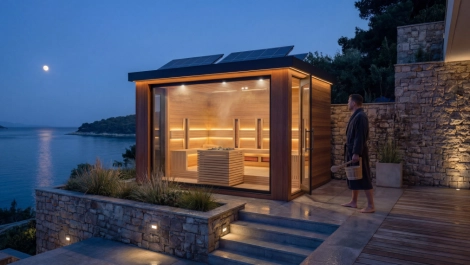 Garden family sauna house