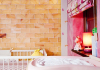 Himalayan salt wall in baby room